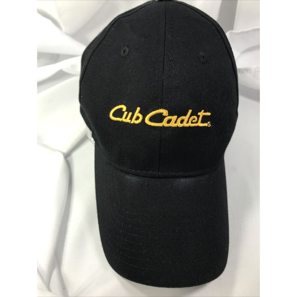 Cub Cadet Mower Baseball Hat Cap - Black With Gold Letters Adjustable - Picture 2 of 10